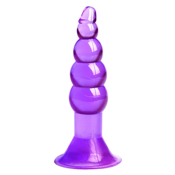 Plug Anal Ventouse Boules Jelly 11 cm Pocket Pleasure 1 dosette lubrifiant